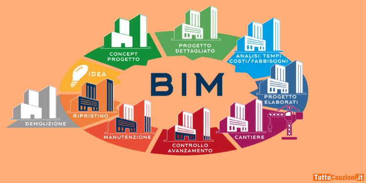 Grafica rappresentante le varie attività del BIM.